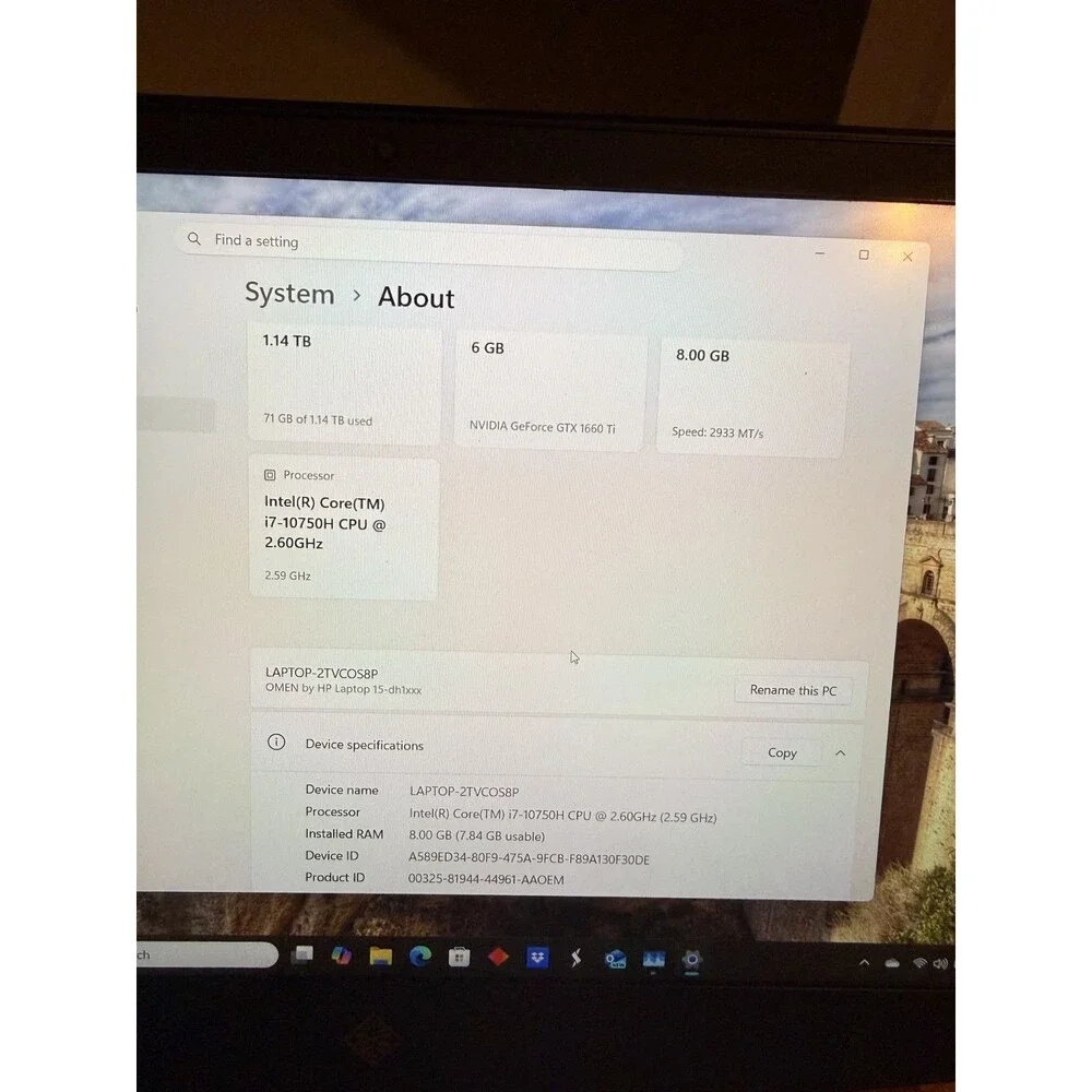 HP omen 15dh1070wm